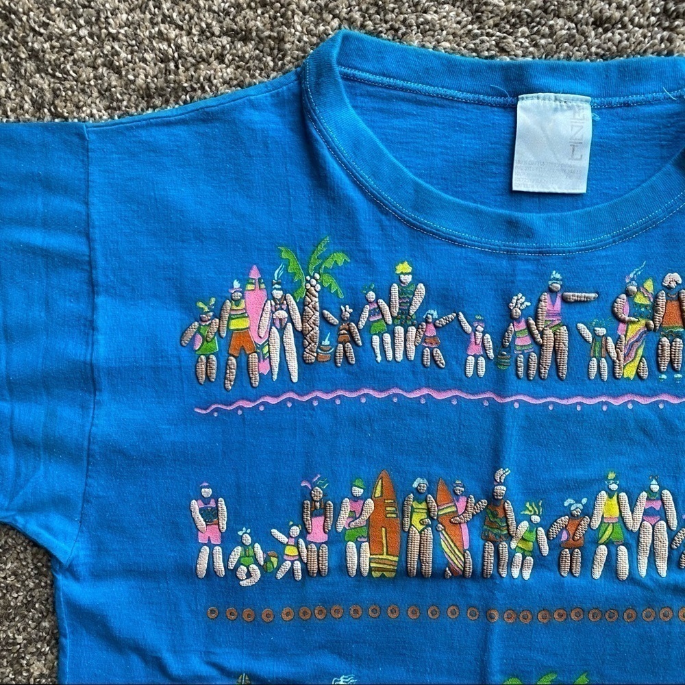 Vintage Single Stitch Beach People T-Shirt Sz Medium - Picture 10 of 11
